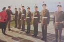 Members of the 6th (Northumberland) Battalion Royal Regiment of Fusiliers being inspected by Princess Anne in 1998
