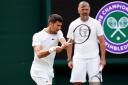 Goran Ivanisevic, right, with Novak Djokovic at Wimbledon (John Walton/PA)