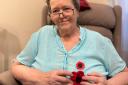 Christine McLetchie, a resident of Ponteland Manor has honoured the request of the Ponteland mayor to use her knitting talent to create dozens of poppies for a community Remembrance Day display in the town.