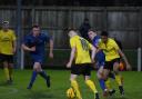 Ryton & Crawcrook Albion striker Michael Baxter (No.10) celebrated his return from injury with his side's opening goal