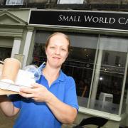 Angela Wilson from Small World Cafe in Hexham. Climate Change Feature. Photo: HX321936. KATE BUCKINGHAM.