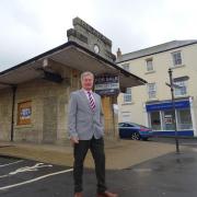 Coun. Derek Kennedy at Hexham's former bus station site, which now up for sale.