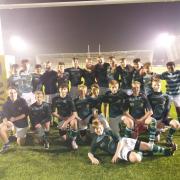 The Queen Elizabeth High School team which finished runners-up in the Northumberland Schools U15 Rugby final to King Edward VI School, of Morpeth, at Kingston Park.