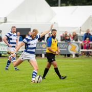 Ross Cooke had a fine debut, kicking a penalty and three conversions as well as scoring a try - Pic Barbara Austin