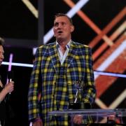 Doddie Weir receives the Helen Rollason Award from The Princess Royal (left)