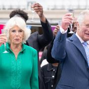 King Charles III and the Queen Consort (then the Prince of Wales and the Duchess of Cornwall), attending the Big Jubilee Lunch in London