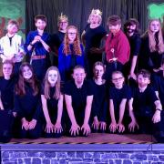 CMS pupils performing MacBeth at Northern Stage and in school