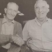 Ex-prisoner of war, Pietro Mostini and Bill Dinning reunited in 1998 for the first time in 54 years