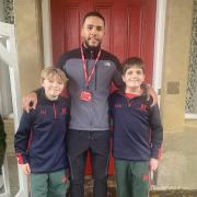 Jamaal Lascelles with Harry and Zaid