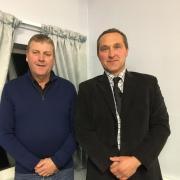 (L) Chris Chomse, new president of Northumberland County Show, and David Carr, (right)