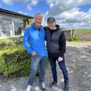 Kenny Atkinson, head chef and owner of the One Star Michelin House of Tides restaurant in Newcastle, with Robson Green at Acomb Farm Shop