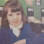 Hexham East First School was given eggs by a local farmer to hatch out for its studies and pupils were to return the birds to him when fully grown. Lucky (the yellow one) and Stripe pictured with pupil Charlotte Altass in 1999