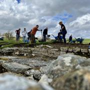 Day one of the new research project at Vindolanda