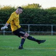 Wallington keeper Aaron Carr played his 200th game for the club in the 3-1 win against Cramlington United