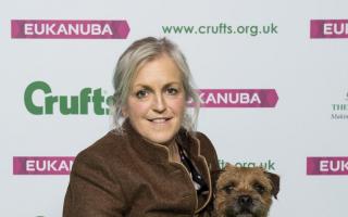 Nicola Armstrong with Crufts winner, Pete the Border Terrier, which was bred in Otterburn by Janet Alexander.