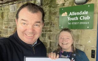 Guy Opperman visited the club and spoke to project manager Julie Humes