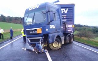 The scene of a crash on the A69 between Hexham and Haydon Bridge in 2017