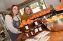 Lauren Waugh (left) and Karen Phillips at Linnels Farm with some of the marmalade destined for this year’s World’s Original Marmalade Awards. 						  Photo: HX032037