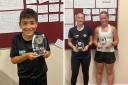 Left, Mateo Radley BU11 Winner Northumbria Bronze, and right, Mia Smith and Annabelle Satow (right), runner-up Northumbria Bronze GU17.