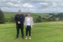 Terry Chrisitie and Shelia Gibson at Haltwhistle Golf Club