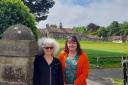 Cllr Penny Grennan (left) and Cllr Suzanne Fairless-Aitken at the former Hexham Middle School site on Wanless Lane