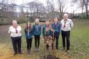 (L-R) Michele Barber, Scouts district commissioner, India Bannister, Phoebe Mulligan, Ben Tuddenham, James McGuire and Stuart Ford, assistant district commissioner of 1st Hexham Scout Group