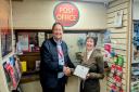 Sue Mock has celebrated 20 years as sub post mistress in Broad Haven