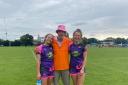 PROUD: Holly and Lucy Thorpe with their dad Andrew.