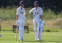 Tynedale 2nd’s Adam Newton (L) & Matthew Percival (R) in action on Saturday. Photo: Ben Cuthbertson.
