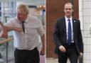Dominc Raab has defended Boris Johnson's decision not to wear a mask when he visited Hexham General Hospital yesterday (PA)