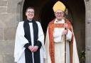 CHURCH: North Tyne and Redesdale's new Priest in Charge, Dr Claire Maxim, with Bishop Mark Wroe