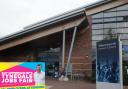 Wentworth Leisure Centre. Inset: Guy Opperman's Tynedale Jobs Fair