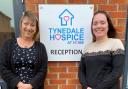 Legal Executive Louise Peacock of Gibson & Co. Solicitors and Cathy Bates, Fundraising Manager at Tynedale Hospice at Home