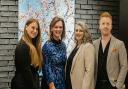 (L-R) Art Consultant Katie Marsh, Major Family Law Managing Director Joanne Major, Gallery Manager Georgina Llewelyn, Senior Art Consultant Andrew Middleton at the SplittingUp.com launch at Whitewall Galleries, Newcastle