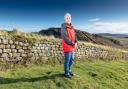 Dr Jane Harrison, from Newcastle University and the WallCAP project, at Hadrian's Wall, Steel Rigg