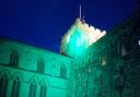 Hexham Abbey lit up with energy saving LEDs