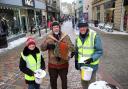 Spreading Christmas cheer and collecting for Hexham Rotary Club are from the left Roz Waller, Vic Gammon and David Robson in 2010