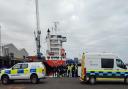 Police stopped and searched a vessel in Blyth Harbour