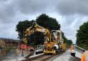Work to replace an underpass near Backworth as part of the Northumberland Line rail project