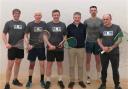 Hexham Squash Club members (L-R): Tom Ewen, Adrian Alderton, Damon Watts, Paul Satow, Kristen McCluskie, Jeremy Phillipson