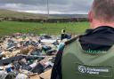 Waste dumped on a farm in Nenthead
