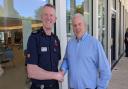 Graeme Binning, Northumberland's chief fire officer, with Councillor Gordon Stewart, chair of the Fire Authority