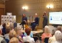 Ann Cleeves and Mari Hannah entertained 200 people at the Summer Tyne Crime hosted  Local TV presenter Chris Jackson
