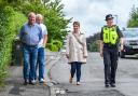 Northumberland county councillors Colin Horncastle and Gordon Stewart with Northumbria Police and Crime Commissioner Kim McGuinness and Inspector Kate Benson in Prudhoe
