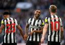 Callum Wilson celebrates scoring Newcastle's fourth goal