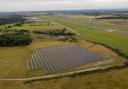 A solar farm providing 100 per cent of the airport’s electricity needs on sunny days