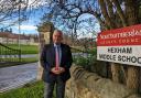 Northumberland County Council leader Glen Sanderson at the former Hexham Middle School site on Wanless Lane