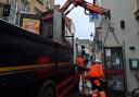 BT phone boxes removed from Hexham high street this morning