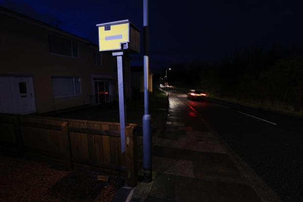 The bird box that looks like a speed camera built by Mike Wrathmall at his home on Lewes Way in Billingham.                                                                                                    Picture: CHRIS BOOTH