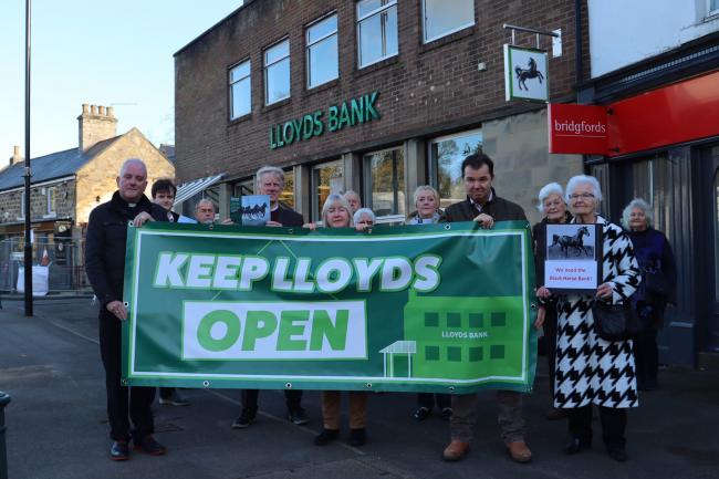 Campaigners attempt to stop closure of Lloyds Bank in Ponteland